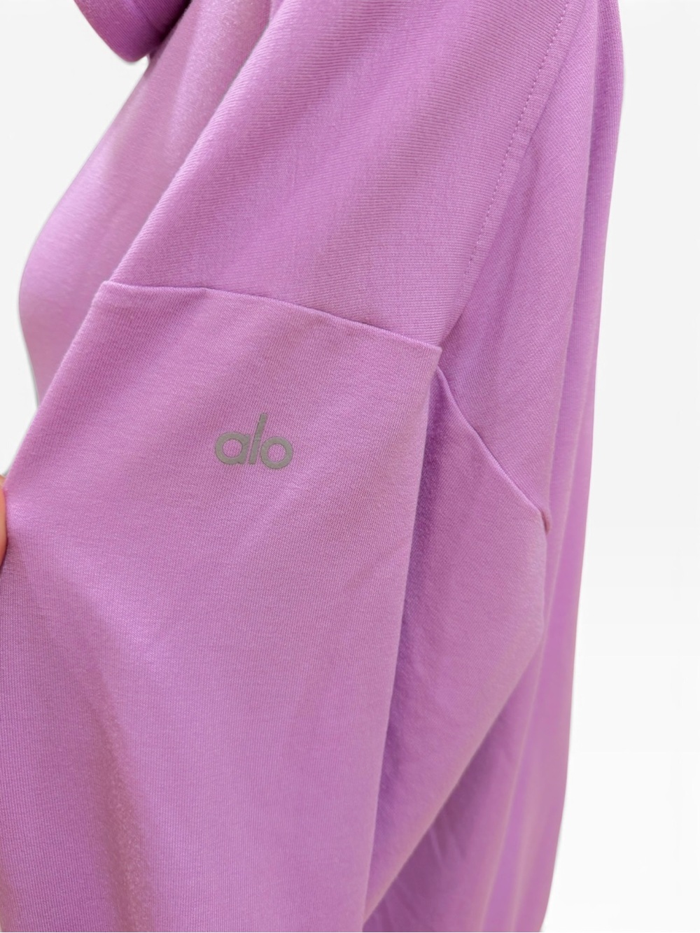 Alo Yoga Pink Lavender Open Back Hoodie Sweatshirt Size XS Activewear Athleisure - Picture 6 of 11